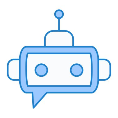 robot. Web simgesi basit illüstrasyon