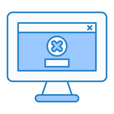 veri güvenliği ve parola vektör illüstrasyonuna sahip bilgisayar monitörü