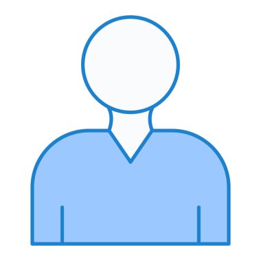 Adam avatar ikonu. kişi profili sembolü. izole ve düz illüstrasyon