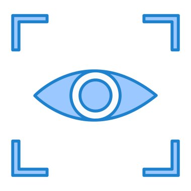 Göz çizgisi simgesi, vektör çizimi