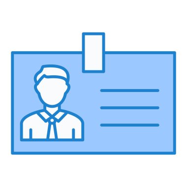 ID kart simgesi vektör illüstrasyonu