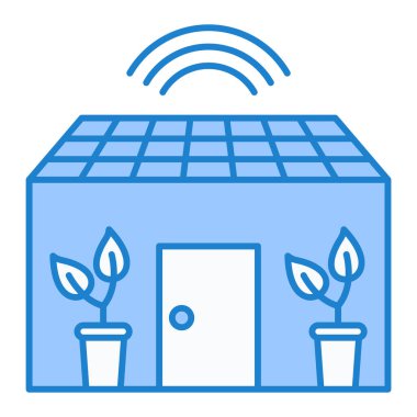 Enerji ve güç hattı simgesi. Ana hatlı vektör çizimi. Beyaz arkaplanda izole edilmiş sınır.