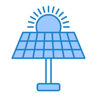 Güneş paneli ikon vektör illüstrasyonu