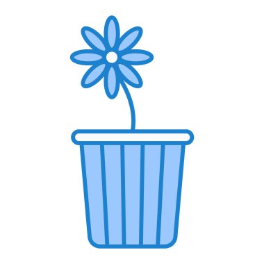 Çiçek saksısı vektör çizimi