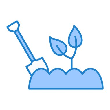 kürek simgesi vektör illüstrasyonu