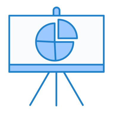 Sunum tahtası simgesi vektör illüstrasyonu