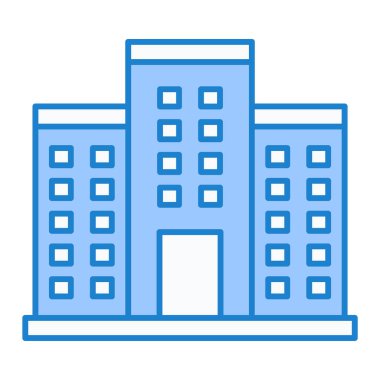 Bina. Web simgesi basit illüstrasyon