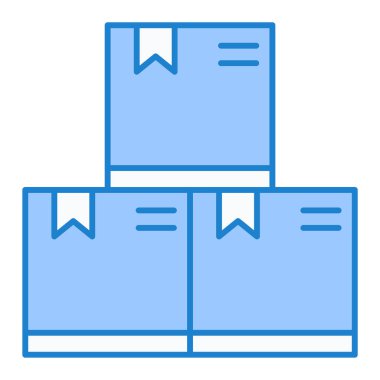 Boks yap. Web simgesi vektör illüstrasyonu