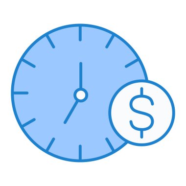 Saat simgesi vektör illüstrasyonu