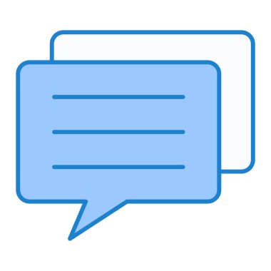 Sohbet mesajı vektör illüstrasyonu