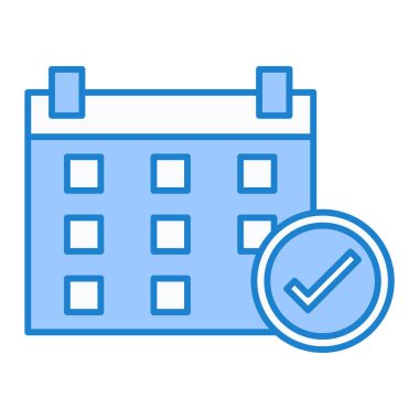 Takvim simgesi vektör illüstrasyonu