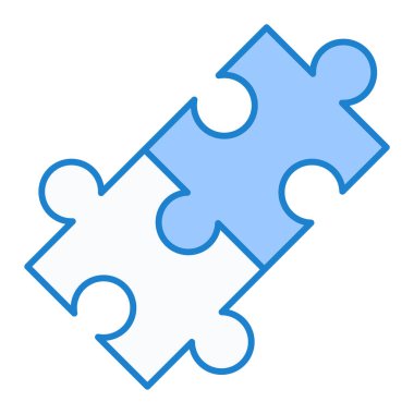 Yapboz parçası beyaz arkaplanda izole edilmiş. vektör illüstrasyonu