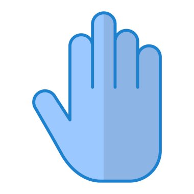 El hareketi ikonu. Beyaz arkaplanda izole edilmiş web tasarımı için avuç içi çizim sembolü