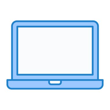 teknoloji ve bilgisayar vektör illüstrasyonlu dizüstü bilgisayar