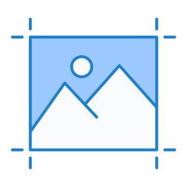 Bir resim simgesinin vektör illüstrasyonu