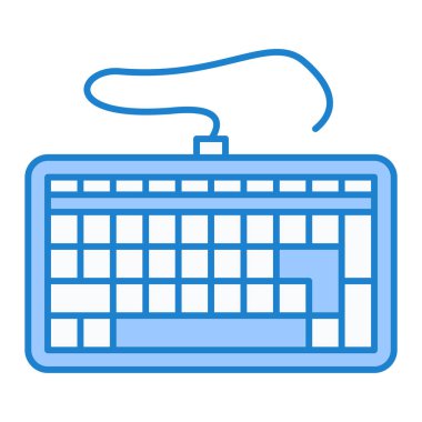 Bilgisayar klavyesi simgesi. Web için ısıtıcı vektör simgelerinin özet çizimi