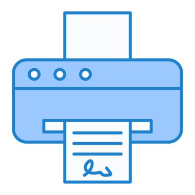 Yazıcı. Web simgesi basit illüstrasyon