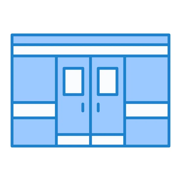 Office Building Icon Outline Illustration Warehouse Vector Fill Theme Elements — ストックベクタ