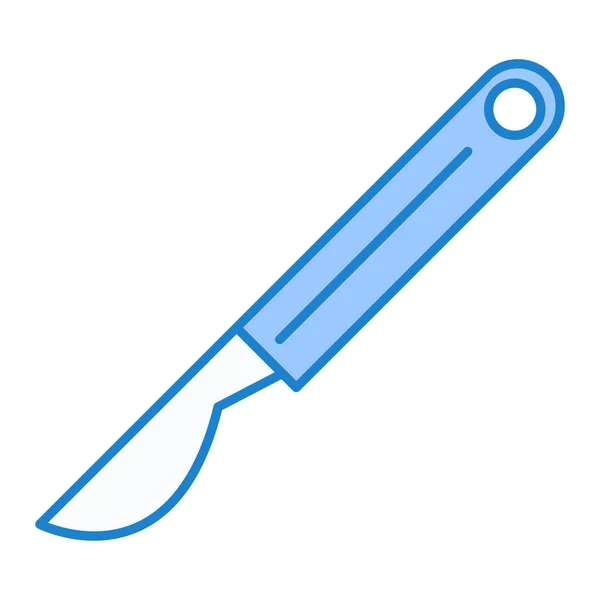 Значок Кухонного Ножа Начерк Ілюстрації Вектора Бритви Заповнення Елементів Теми — стоковий вектор