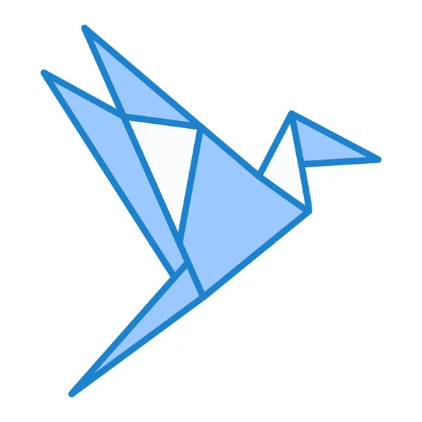 Иконка Бумажного Самолета Оригами Простая Иллюстрация Векторного Символа Птицы Веб — стоковый вектор