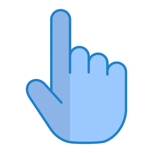 Mão Apontando Ícone Dedo Contorno Toque Botão Vetor Ilustração — Vetor de Stock
