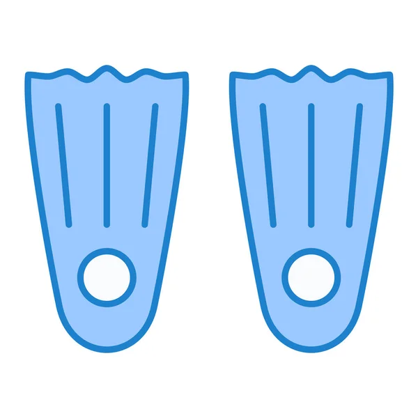 Nage Flippers Icône Vecteur Mince Signe Ligne Illustration Symbole Contour — Image vectorielle