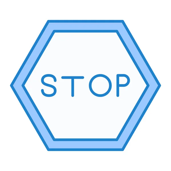Stop Teken Pictogram Vector Illustratie — Stockvector