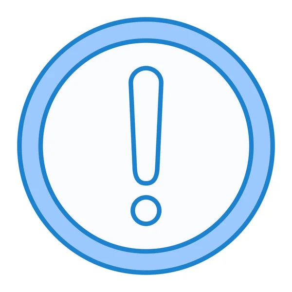 Icône Point Exclamation Bouton Cercle Bleu Illustration Vectorielle — Image vectorielle