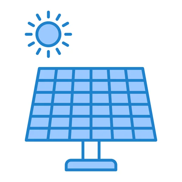 Icono Del Panel Solar Esquema Ilustración Los Iconos Vectoriales Energía — Vector de stock