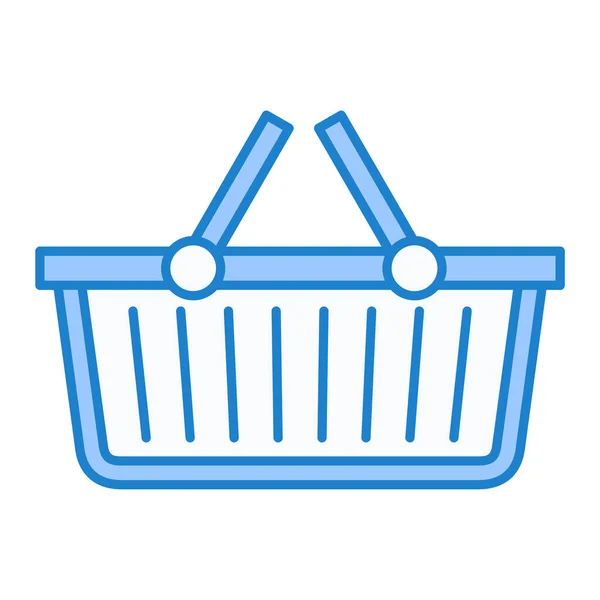 Warenkorb Symbol Einfache Illustration Der Blauen Marktvektorsymbole Für Das Web — Stockvektor