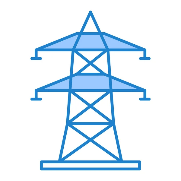 Ikona Linii Elektroenergetycznej Zarys Ilustracji Wektora Izolowany Kontur Białym Tle — Wektor stockowy