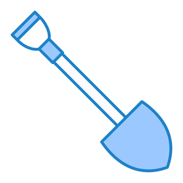 Shovel Vector Thin Line Icon — Stock Vector