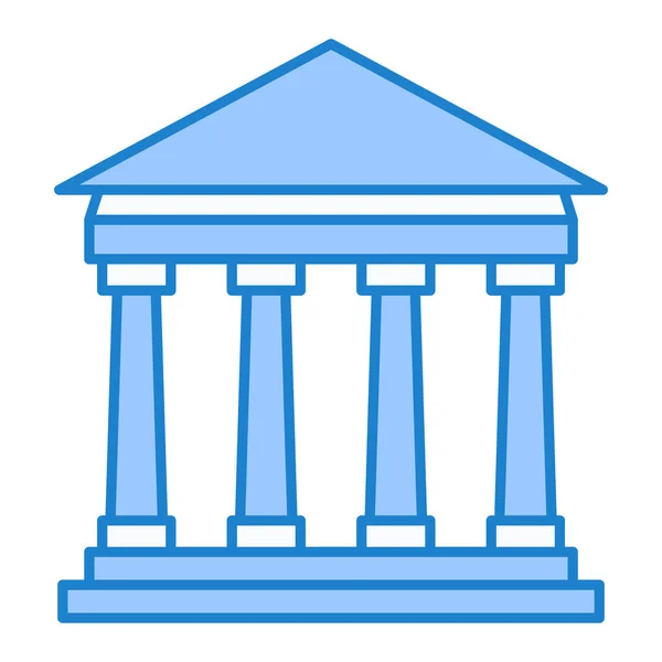 Ikona Budovy Banky Obrys Ilustrace Dvorních Vektorových Ikon Pro Web — Stockový vektor