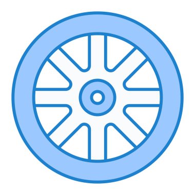 Tekerlek simgesi. Web için basit lastik vektör simgeleri çizimi