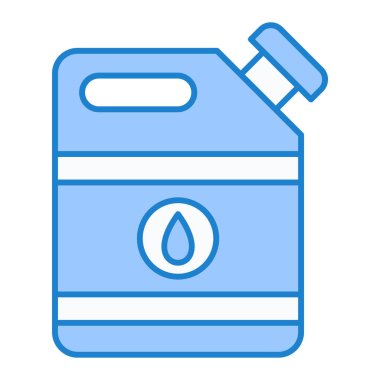 Gaz teneke kutu ikon vektörü. Ana hat araba aküsü işareti. izole edilmiş sınır sembolü çizimi