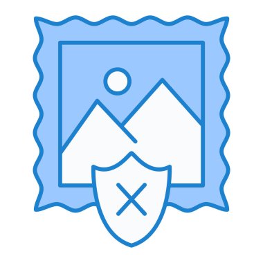 Bir dağ simgesinin vektör illüstrasyonu