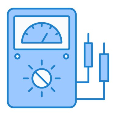 Elektrik güç ikonu. Web için gaz metre vektör simgelerinin özet çizimi