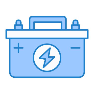 pil simgesi. Web için araba vektör simgelerinin basit illüstrasyonu