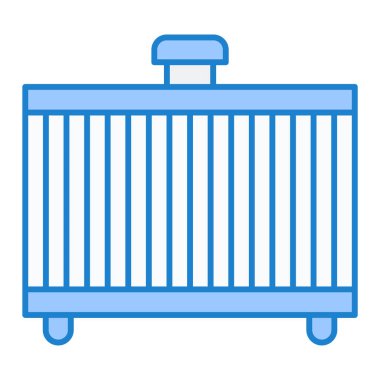 Mavi ve beyaz çizgi film ikonunun vektör çizimi. uygun ve tarım sembolü stok elemanı.