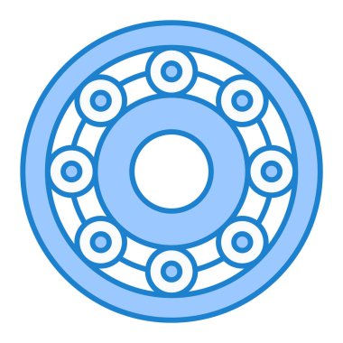 Mavi ve beyaz daire simgesinin taslak biçimli vektör illüstrasyonu. Web ve mobil uygulamalar için güzel öge.