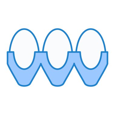 Mavi ve beyaz harf simgesinin vektör çizimi