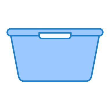 Alışveriş sepeti ikonu. Kova vektörünün özet çizimi ve web tasarımı için doldurma biçimi