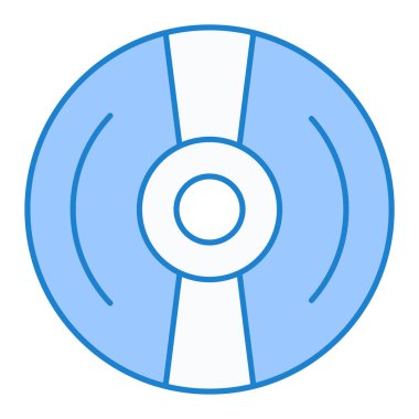 Tek izole müzik simgesinin vektör illüstrasyonu