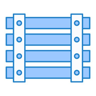 Tahta çubuk ikonu. Web için ahşap merdiven vektör simgelerinin özet çizimi