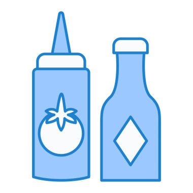 Bir şişe su ikonu. Web için tekila kavanozu vektör simgelerinin özet çizimi