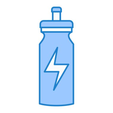 Su damlaları olan şişe izole edilmiş ikon vektör illüstrasyon tasarımı