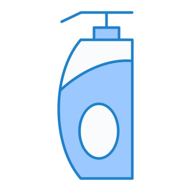 Plastik şişe simgesinin vektör çizimi.