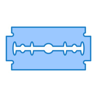 Bir yay ile mavi ve beyaz çizgi simgesi vektör illüstrasyonu