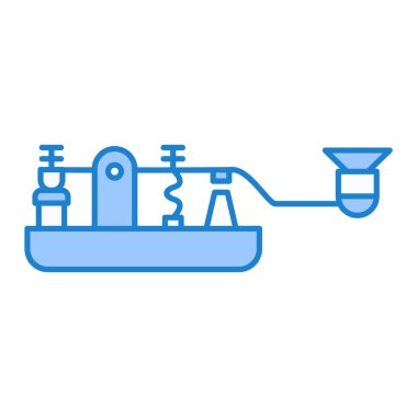 Yağ pompası ikon vektörü. İnce çizgi işareti. izole edilmiş sınır sembolü çizimi