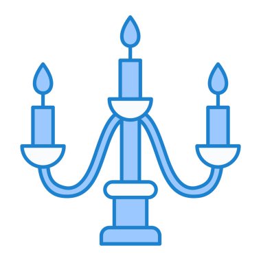 Mum alev ikonu. Web için mum vektör simgelerinin özet çizimi